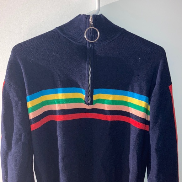 Urban outfitters rainbow sweater zipped collar - Picture 4 of 4